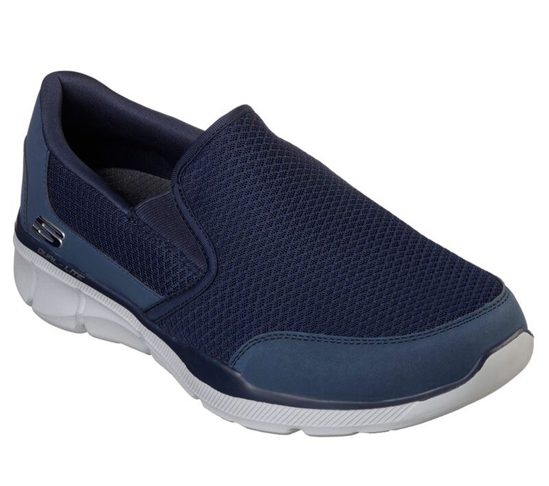 Skechers Herr Marinblå Slip On - Relaxed Fit: Equalizer 3.0 - Bluegate - Sverige (XRVZS-9842)